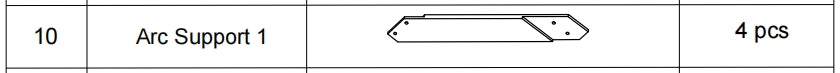 Meetsunny A25 Replacement Parts - Arc Support 1 (Model #10)
