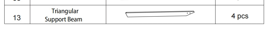 Meetsunny A03 Replacement Parts - Triangular Support Beam (Model #13)