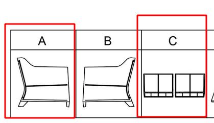 Meetsunny Replacement Parts: Outdoor PatioWicker Sofa MA01B-BLU-B1, MA011,Part C (seat back) & Part A (left chair arm) Model: MA011. Part Number: C, A