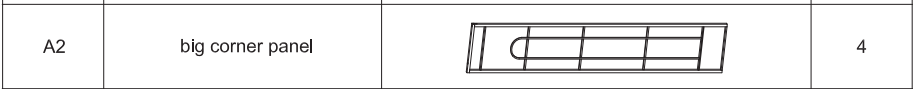 Meetsunny E02 Replacement Parts - big corner panel (Model #A2)
