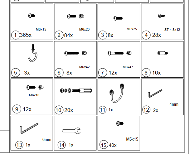 Meetsunny A76 Replacement Parts - Hardware Pack
