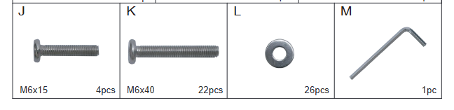 Meetsunny P08 Replacement Parts -Hardware Pack(Model #J、K、L、M)