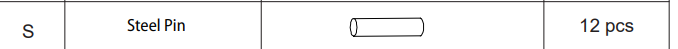 Meetsunny Replacement Parts: Double Roof Hardtop Gazebo Series A03-Steel Pin, Model: A03, Part Number:#S