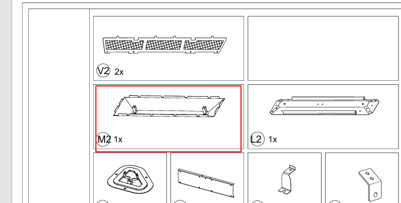 Meetsunny Replacement Parts: Double Roof Hardtop Gazebo Series A44, Model: A44, Part Number: #M2