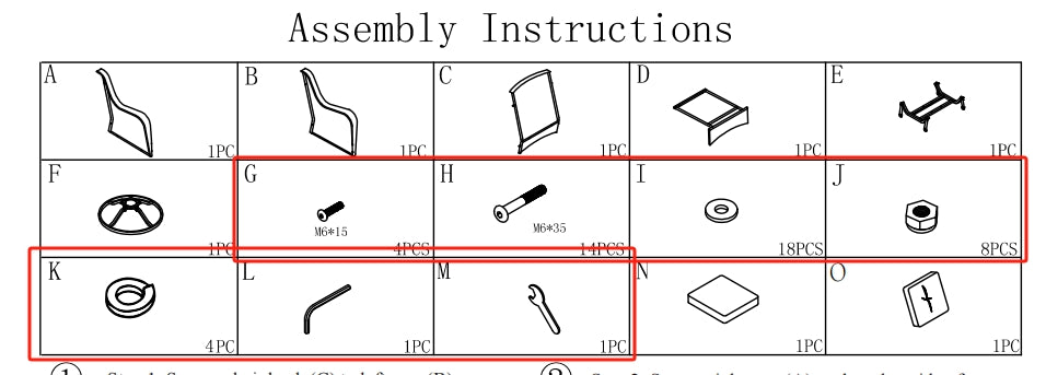 Meetsunny M01-2PK Replacement Parts - Hardware pack