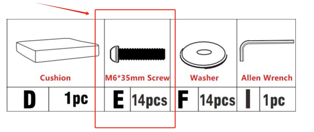 Meetsunny M74 Replacement Parts - One Pack Screw (Model #E)