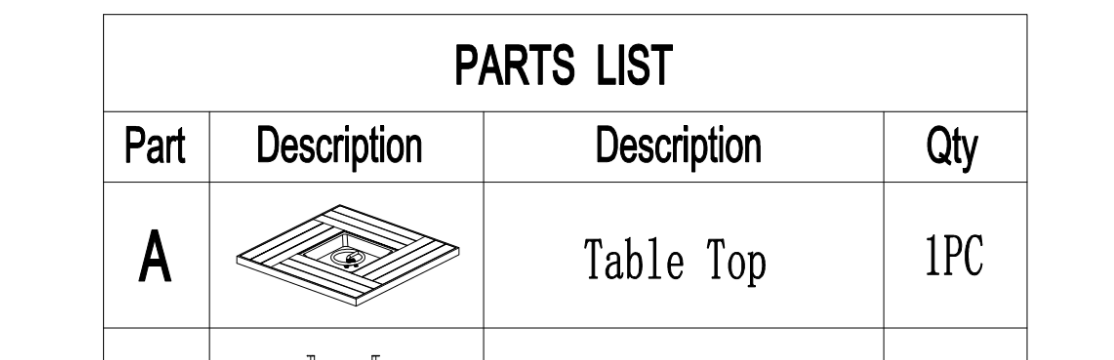 Meetsunny Z11 Replacement Parts-Table Top (Model #A)