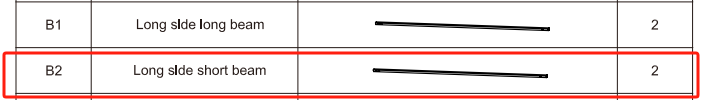 Meetsunny E09 Replacement Parts - Long slde short beam(Model #B2)