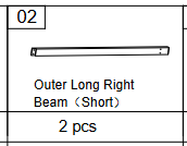 Meetsunny C35 Replacement Parts -Outer Long Right Beam(Short)(Model #02)