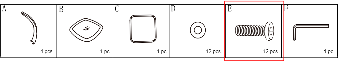 Meetsunny M73 Replacement Parts - screws (Model #E)