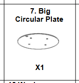 Meetsunny G09 Replacement Parts - (Model #7)Big Circular Plate