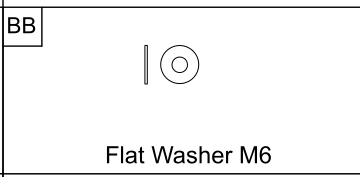 Meetsunny A31 Replacement Parts - Flat Washer M6 (Model #BB)