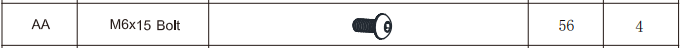 Meetsunny E09 Replacement Parts - M6x15 Bolt(Model #AA)