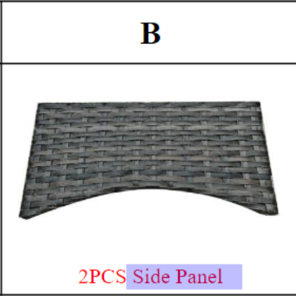 Meetsunny M74 Replacement Parts - Side Panel (Model #B)