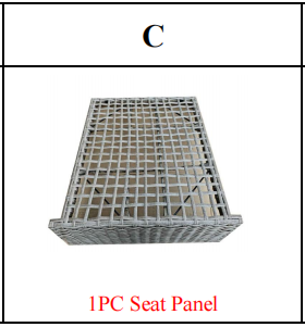 Meetsunny M28 Replacement Parts - Seat Panel (Model #C)
