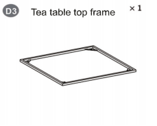 Meetsunny MA03-2 Replacement Parts - Tea table top frame (Model #D3)