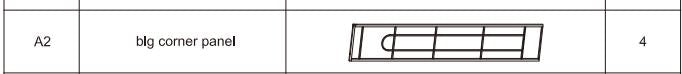 Meetsunny E09 Replacement Parts - Big Corner Panel (Model #A2)