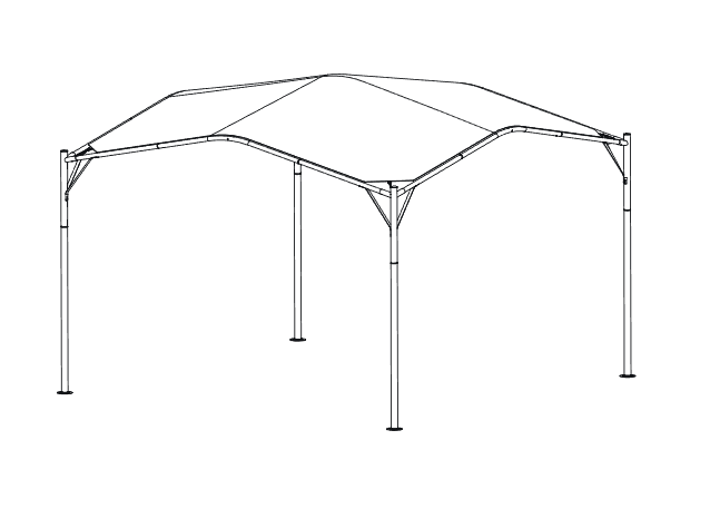 F20# Outdoor Pergola withCanopy