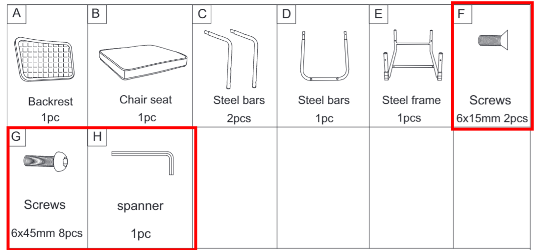 Meetsunny Replacement Parts:Rattan Barstool Chair Model: C07 , Part Number: