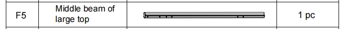 Meetsunny A25 Replacement Parts - Middle beam of large top (Model #F5)