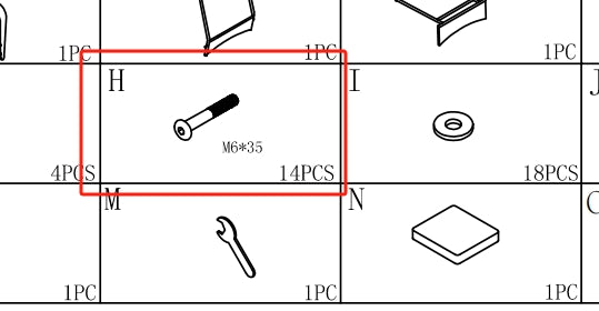 Meetsunny Replacement Parts: Outdoor Patio Wicker Chair M80- M6 Screw Model: M80. Part Number: H