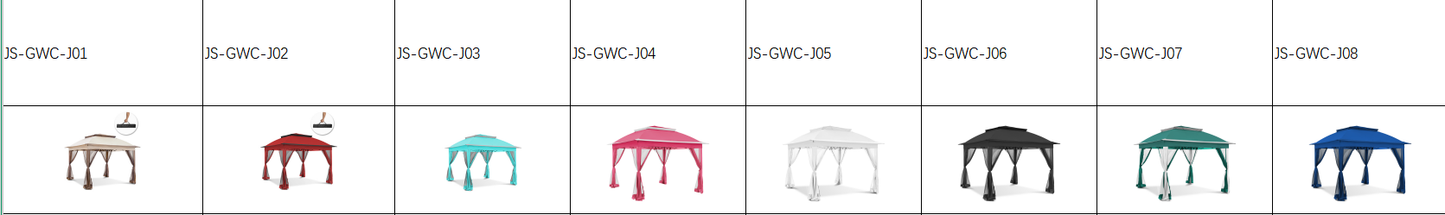 J0 11ft x11ft Pop Up Canopy with Netting