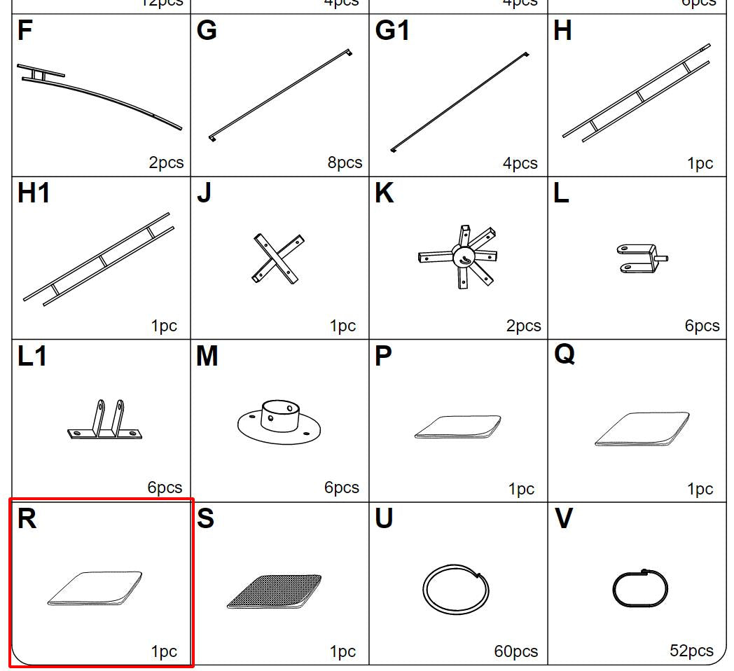 Meetsunny J20 Replacement Parts - Gazebo Cover (Model #R)