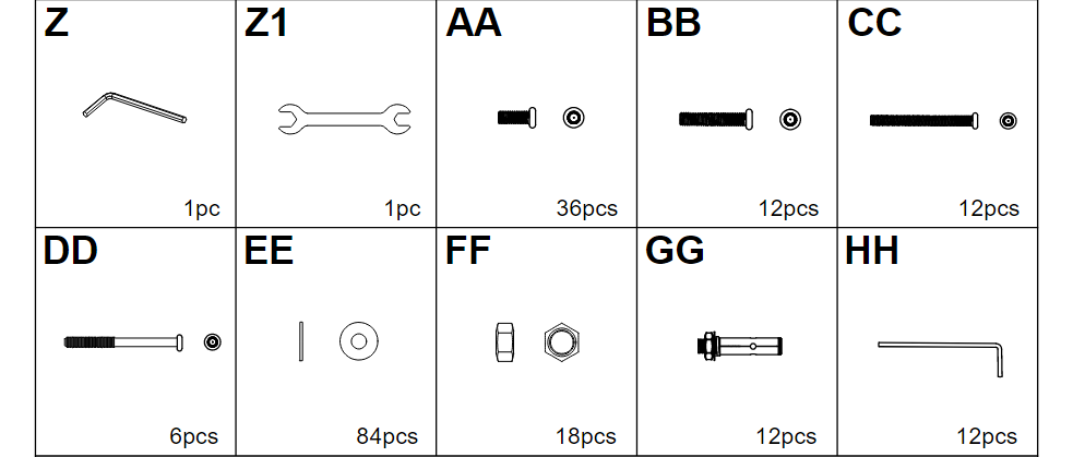 Meetsunny J23 Replacement Parts - Hardware Pack
