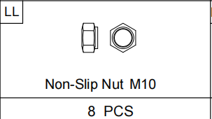 Meetsunny A31 Replacement Parts - Non-Slip Nut M10 (Model LL)