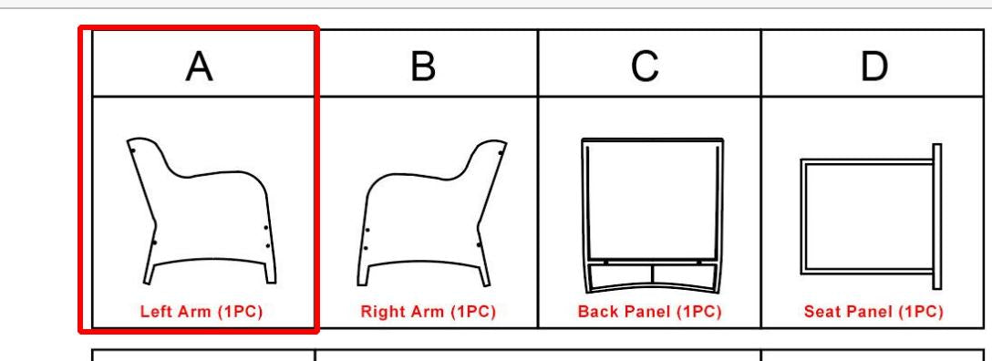 Meetsunny M08 Replacement Parts - Left Arm (Model #A)