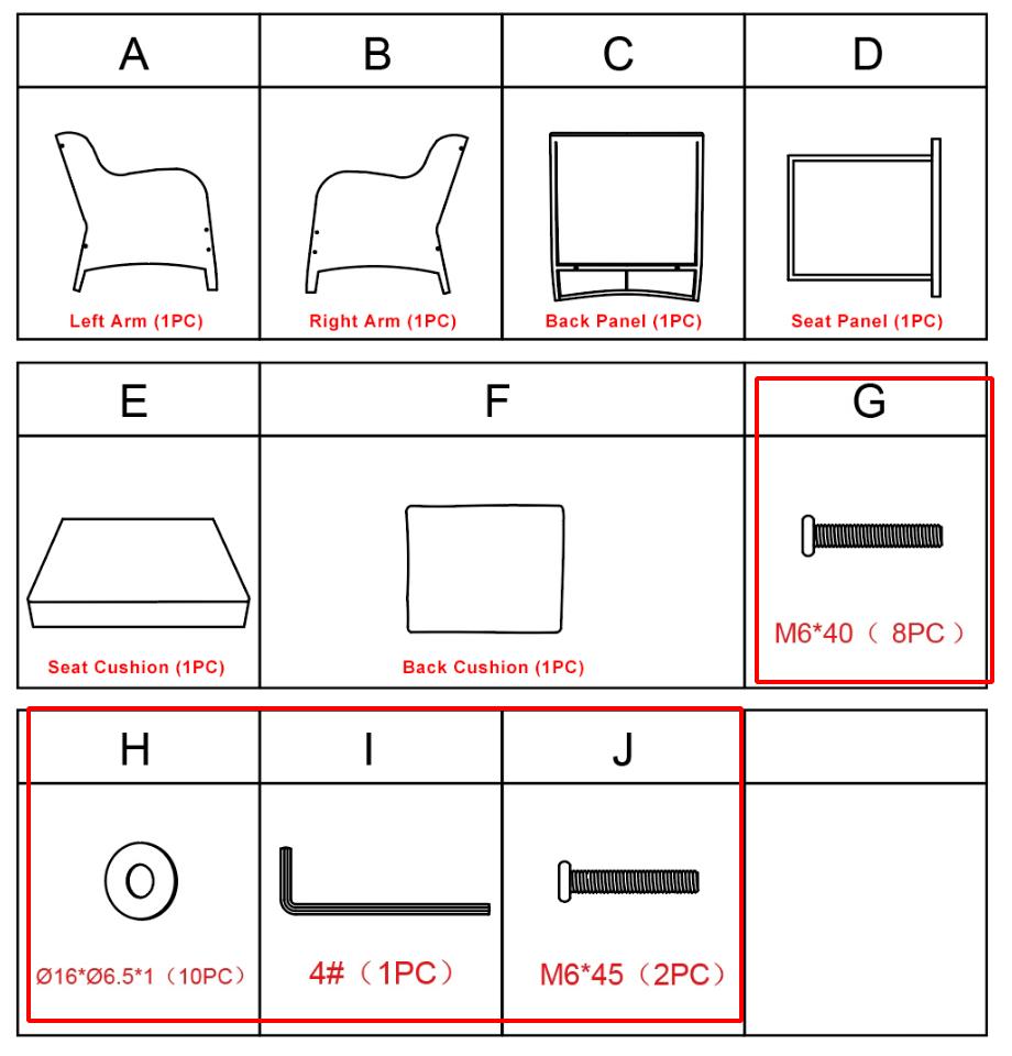 Meetsunny M08 Replacement Parts - Hardware Pack
