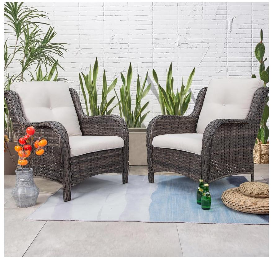Meetsunny M08 Wicker Chairs Set