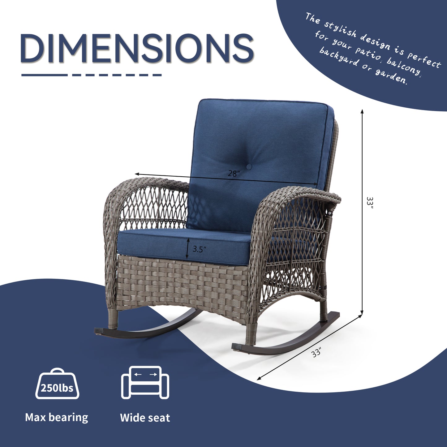 M59 Patio Wicker Rocking Chair Accessories