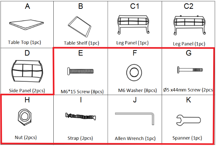 Meetsunny M88 Replacement Parts - Hardware Pack