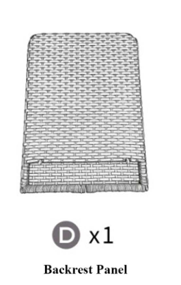 Meetsunny M91 Replacement Parts - Backrest Panel (Model #D)
