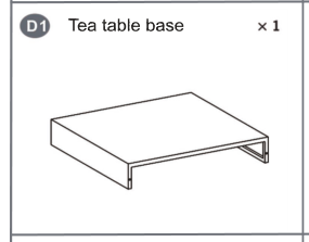 Meetsunny MA03-2 Replacement Parts - Tea table base (Model #D1)