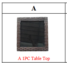 Meetsunny MA09-6 Replacement Parts - Table Top (Model #A)