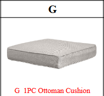 Meetsunny MA09-6 Replacement Parts - Ottoman Cushion (Model #G)
