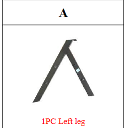 Meetsunny MA07-A1 Replacement Parts - Left leg (Model #A)