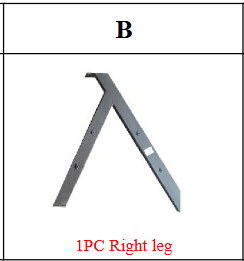 Meetsunny MA07-A1 Replacement Parts - Right leg (Model #B)