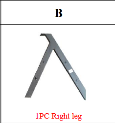 Meetsunny MA07-A3 Replacement Parts - Right leg (Model #B)