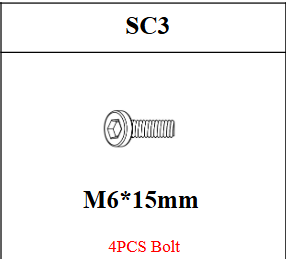 Meetsunny MA12-1 Replacement Parts - SC3(M6*15mm)