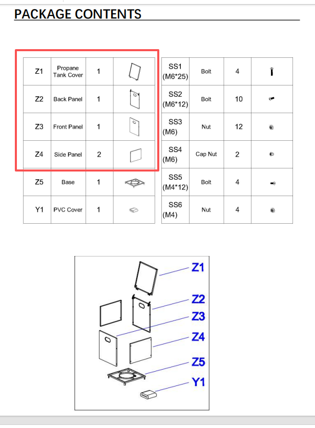 Meetsunny Z14A Replacement Parts -Side Panel (Model #Z4)