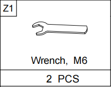 Meetsunny A31 Replacement Parts - Wrench, M6 (Model Z1)