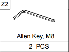 Meetsunny A31 Replacement Parts - Allen Key, M8 (Model Z2)