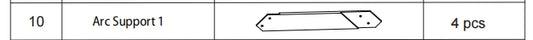 Meetsunny A03 Replacement Parts - Arc Support 1 (Model #10)