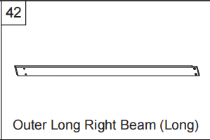 Meetsunny A16 Replacement Parts-Outer Long Right Beam (Long)(Model #42)