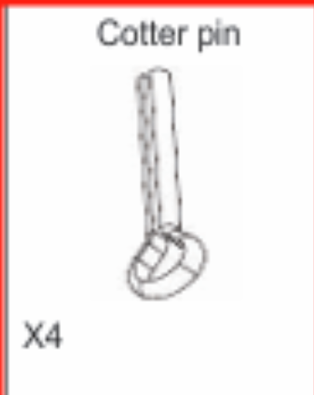 Yardsight DOUBLE-BAR WHEELED SNOW SHOVEL Replacement Parts - Cotter Pin (Model #11)