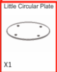 Yardsight DOUBLE-BAR WHEELED SNOW SHOVEL Replacement Parts - Little Circular Plate (Model #13)