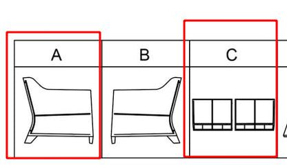 Meetsunny Replacement Parts: Outdoor PatioWicker Sofa MA01B-BLU-B1， MA011，Part C (seat back) & Part A (left chair arm) Model: MA011. Part Number: C, A
